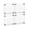 Azar Displays Floating Acrylic Gallery Wall Frames W/Slvr Stand Off Caps, Graphic Size:6x6in, Overall Size:9x9in, 4PK 105509-SLV-4PK - alternate 1
